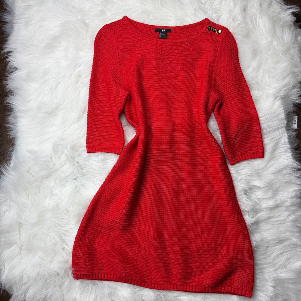 H&M Red Sweater Dress